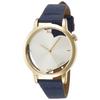 Fieldwork Analog Watch, Hertz, Leather Strap, Women's, Navy, QKS165-4