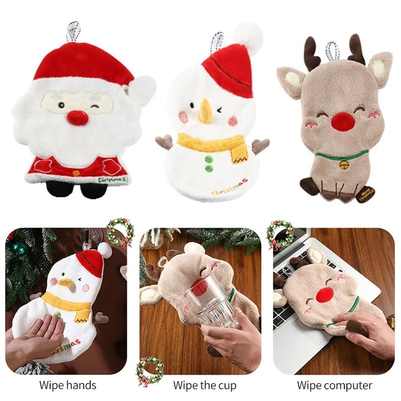 Christmas Hand Towel for Child Super Absorbent Microfiber Kitchen Towel High-efficiency Tableware Cleaning Towel Kitchen Tool