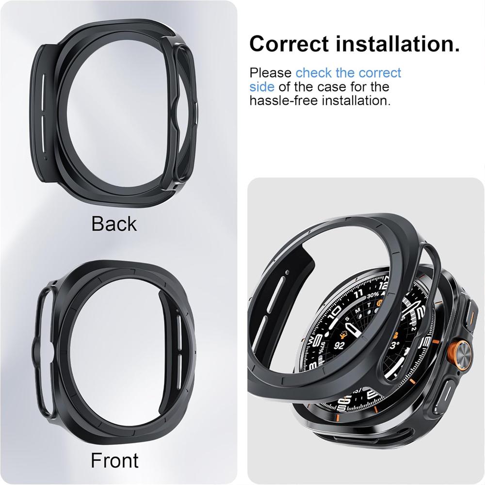 Case for Samsung Galaxy Watch Ultra 47mm Screen protector Accessories Hard PC Frame Bumper protective Galaxy Watch 7 Ultra Cover