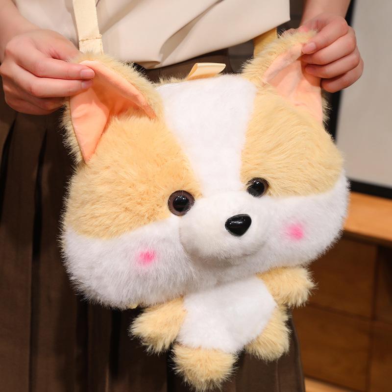 

Cartoon Children Backpack Animal Plush Panda Lobster Frog Dog Bear Bag Kids Gift Shiba Inu