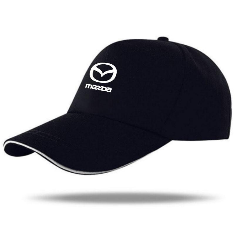 For Mazda CX3 CX-5 CX5 CX7 CX9 MX5 Axela Demio Atenza Car Logo Cotton Adjustable Baseball Hat Outdoor Auto Accessories