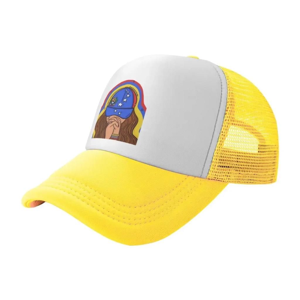 Venezuela Libre Girl Travel Mesh Baseball Caps Men Personalized Male Beach Bucket Hat Trucker Cap