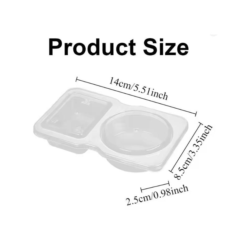10/20PCS Sauce Box With Lid Food Grade Plastic Transparent Packaging Box Divided Veggie Food Leak Proof Sealed Food Container