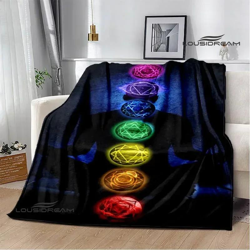 3D Chakra bedruckte Decken Warme Flanelldecken Weiche und bequeme Decke Bettbezüge Decken für Betten Geburtstagsgeschenk