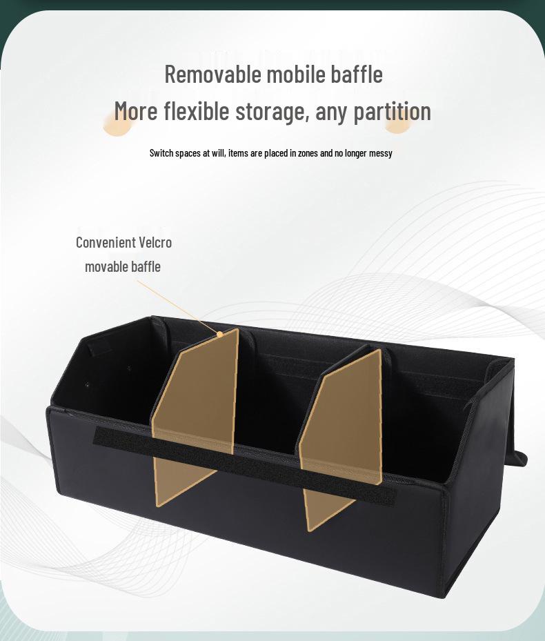 Leather Car Trunk Storage Organizer Box