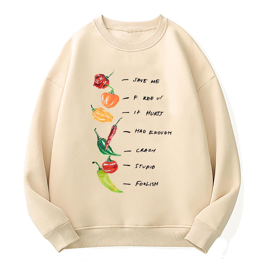 

Scoville Season Crewneck Sweatshirts Zayn Malik Fashion Pullovers Harajuku Aesthetic Tracksuit Men Women Vintage Loose Clothing XXXL хаки