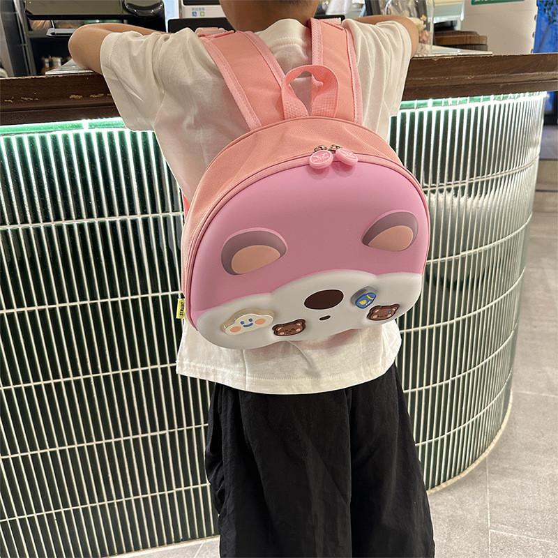 Cartoon Animal Bear Unisex Kids Fashion Oxford Eggshell Bag Backpack School
