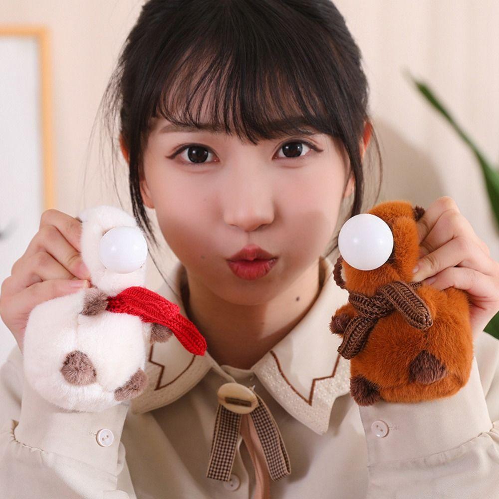 

Мягкая кулон-капибара Spit Bubbles Capybara Doll Kawaii Squeeze Doll белый