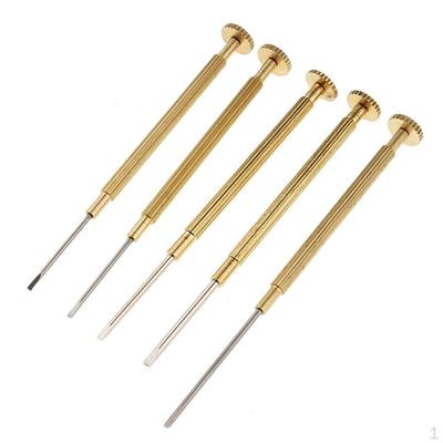 5pcs Watch Screwdrivers Set Jewelers Flat Blade Repair Tools For Watchmaker