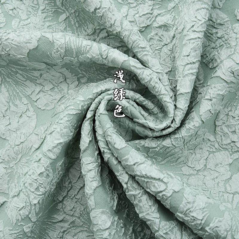 160x50cm Vintage Relief Lily Jacquard Fabric For Women's Dresses, Princess Dress Children's Clothing Handmade DIY Fabric TJ10253