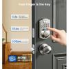 Veise Fingerprint Door Lock, Keyless Entry, Auto Lock, Electronic Keypad Deadbolt for Front Door, Biometric, Anti-Peeking Password, Easy Install,