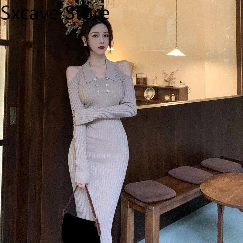 Buy Sexy Bodycon Sweater Dress Women Y2k Backless Knitted Midi Dress Party Office Lady 21 Winter One Piece Dress Korean Fashion At Affordable Prices Free Shipping Real Reviews With Photos Joom