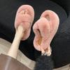 Mao automne et hiver chaussures d'intérieur moelleuses à semelles épaisses pantoufles moelleuses vêtements d'extérieur en tissu pour femmes célébrité Internet 2025 nouveaux modèles croisés