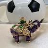 Rhinestone Elephant Keychain Vintage Animal Charm Key Ring Pendant Backpack Bag Purse Decoration Accessory Party Favors