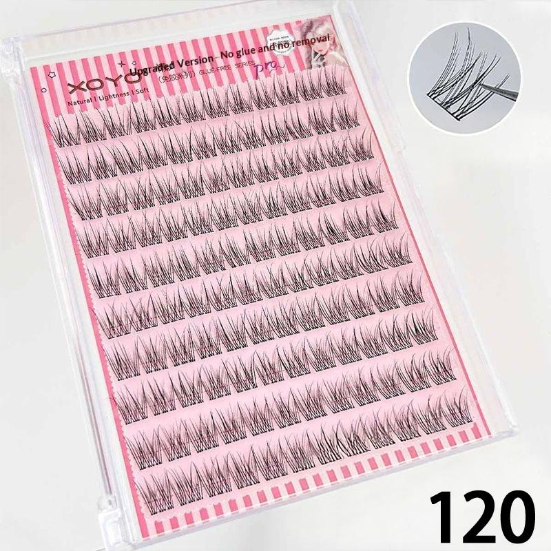 False Eyelashes Self-adhesive Black 11-13mm Reusable DIY Extensions for Fuller Lash Look at Home