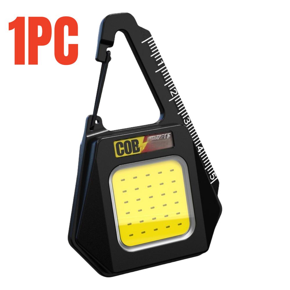 

1-10 шт. Суперяркий COB брелок-рабочий свет Перезаряжаемый брелок-фонарик Свет с линейкой Многофункциональный карманный свет 1pc