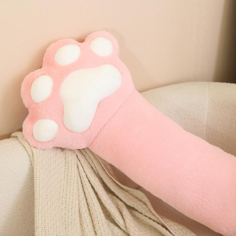 Kreatives Katzenpfoten-Kissen Plüschtier Niedliches Kissen Decke Lustige Mädchenpuppen-Kissen