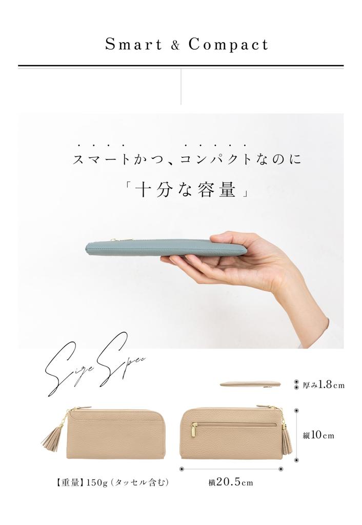 [GRAV] [Weich und angenehm zu berühren] (In Zeitschriften vorgestellt) Damen-Echtleder-Langbörse (Dünn und leicht) Schlankes Design mit