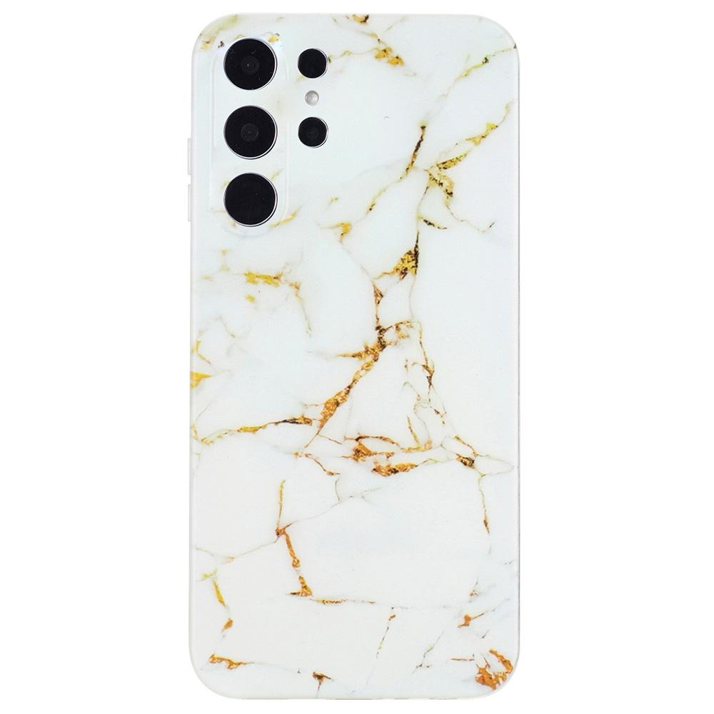 For Samsung Galaxy S24 Ultra Case Marble Effect Pattern Design TPU Phone Cover