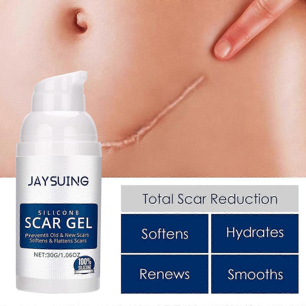 100% Silicone Scar Gel, Advanced Cream for Surgical Scars, C-sections, Stretch Marks, Acne