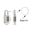 Multicolor 4 Digit Combination Padlock With Resettable Code And Sturdy Metal Shackle Perfect For Gym Locker Luggage Travel