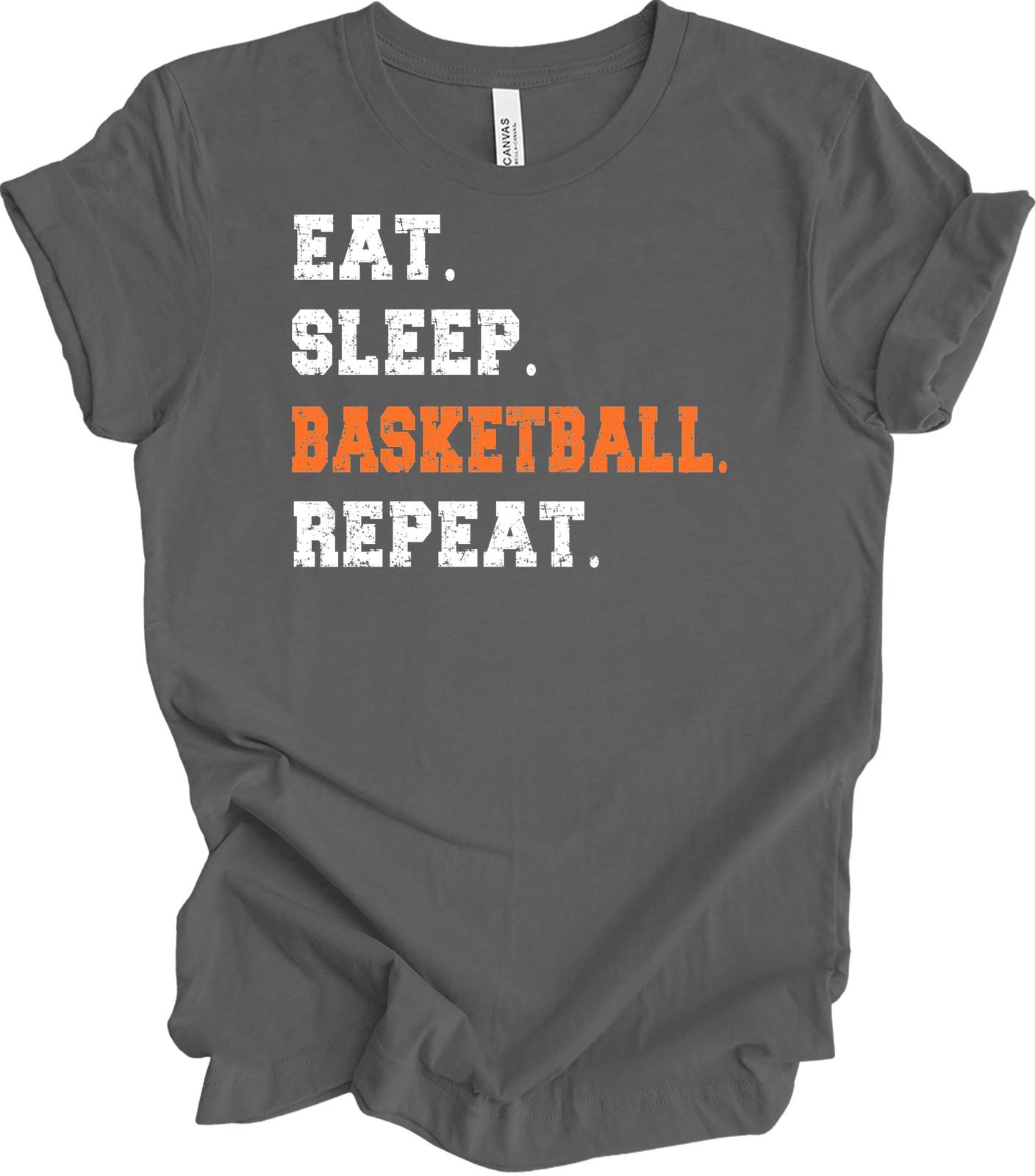 Eat Sleep Basketball Repeat Funny Sports T-Shirt Gift XXXL