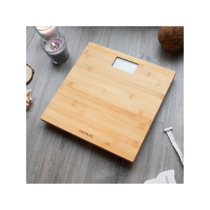 Cecotec Pèse-personnes Digital Surface Precision 9300 Healthy. Avec Plateforme en Bambou (Eco-friendly), Écran LCD, Capacité Maximal