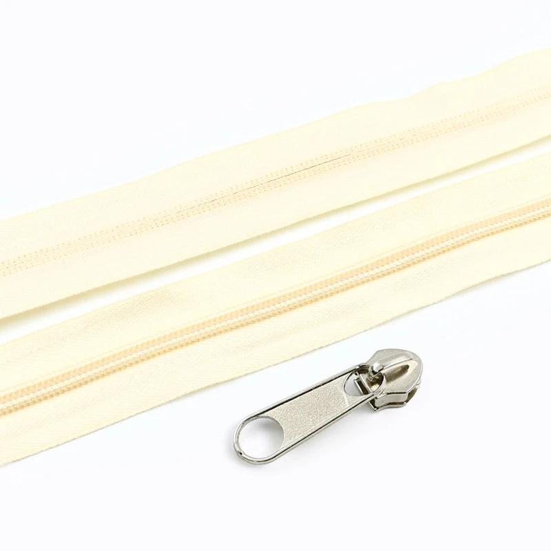 Meetee 3-10M 5# Nylon Zippers with Slider Clothing Zip Heads Puller Repair Kit Bag Garment Replacement DIY Zipper Accessories