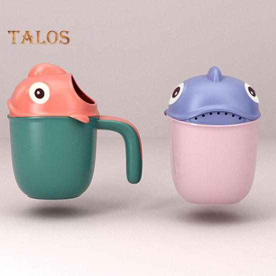 Baby-Badewannen-Spülbecher zum Ausspülen von Haaren und Körper mit leicht zu greifendem Griff, Cartoon-Tierform, beruhigender Wasserfluss, Regendusche, Badespielzeug für Kinder