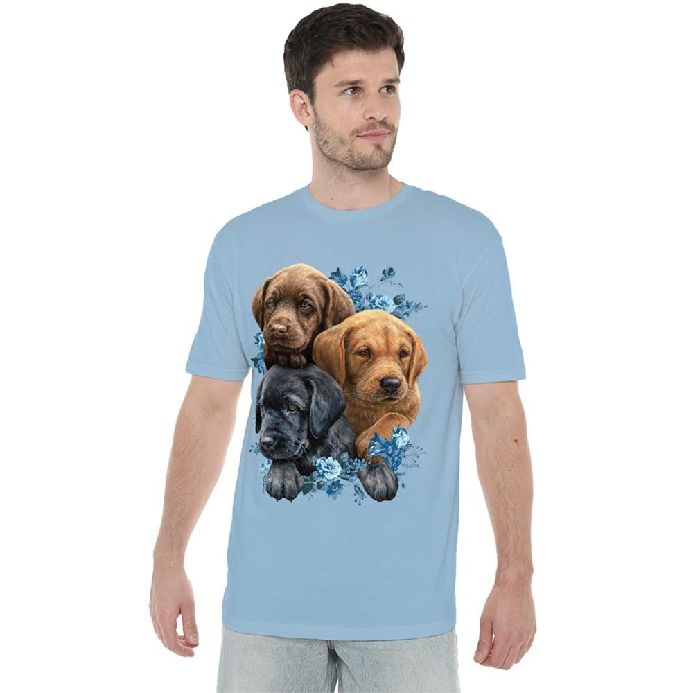 Wild Wings Puppy Pile T-Shirt S-3XL Light Blue XXL