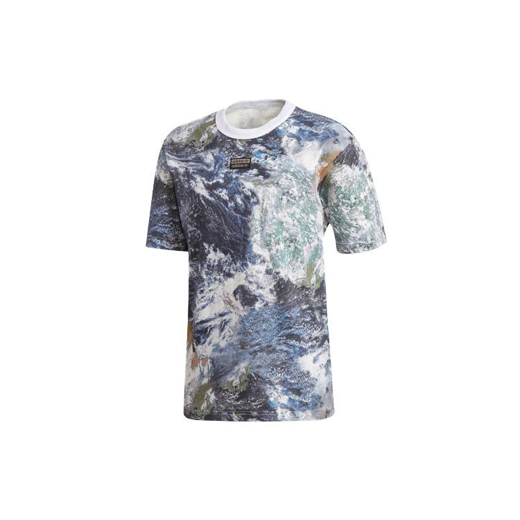 adidas originals Casual Printing Gym Round Neck Sports Short Sleeve Multi-Color Men s GD9276 XS