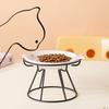 Ceramic Pet Food Water Bowl Cute Raised Pet Feeder Easy To Clean Pet Food Dispenser  Pet Supplies
