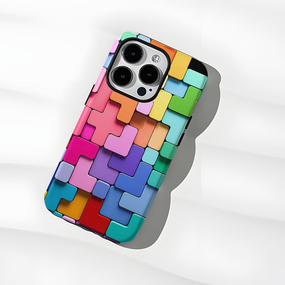 Hot-selling color building block iPhone14 iPhone case 17promax advanced magnetic film
