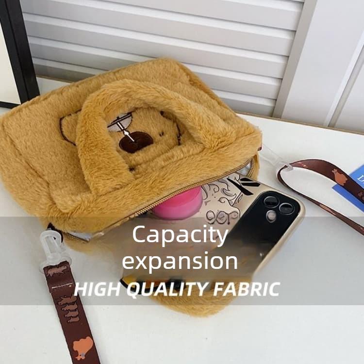 New Plush Cartoon Capybara Bag Portable Shoulder Bag