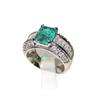 2025 European-American Exquisite Paraiba Princess Ring - Light Luxury Rectangular Design