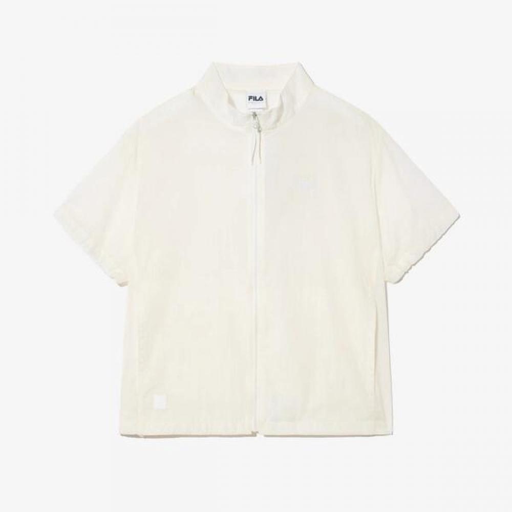 Легкая ветровка Fila с коротким рукавом из рипстопа Fowh Fs2jkh2154 off-white/80(WXS)