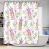 Pink Gnomes Shower Curtain Rustic Fairy Tale Wall Art For Bathroom Decor Cute Garden Ornaments Fabric Home Accessories 72X84 Inc