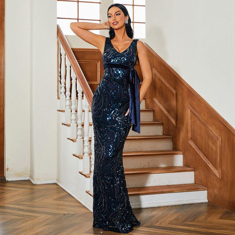 Wedding, Birthday, Long Dresses, New Evening Gowns, Birthday Party Dresses Blue S