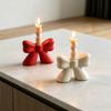 Europäischer Stil Schleifenknoten Kerzenständer Kreativer Schleifen Kerzenständer Klassischer Keramik Kerzenhalter Hochzeit