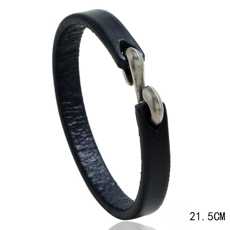 Vingtage Cowhide Wrap Cord Cuff Bracelet For Men Woman Wristband Punk Bangle Couple Jewelry Gift