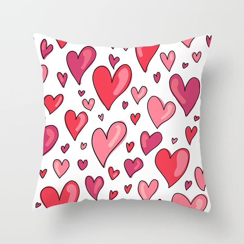 Valentine's Day Digital Printed Car Pillow Cushion Cover Core-Free Home Soft Decoration