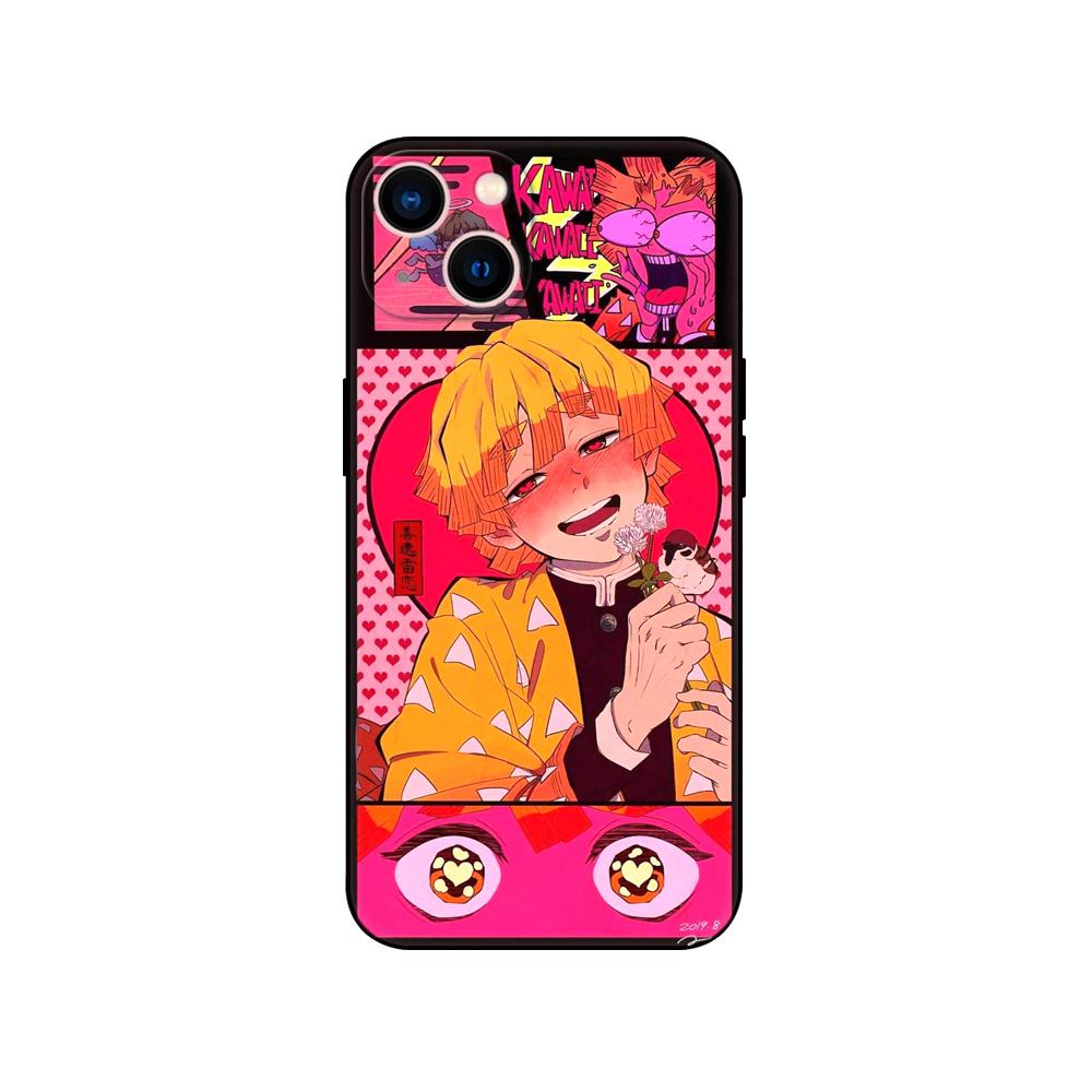 Black Tpu Case For Samsung Galaxy M53 M13 M62 A12 A22 A32 A42 A52 A72 4g 5g A20S Back Cover Demon Slayer Kimetsu Anime