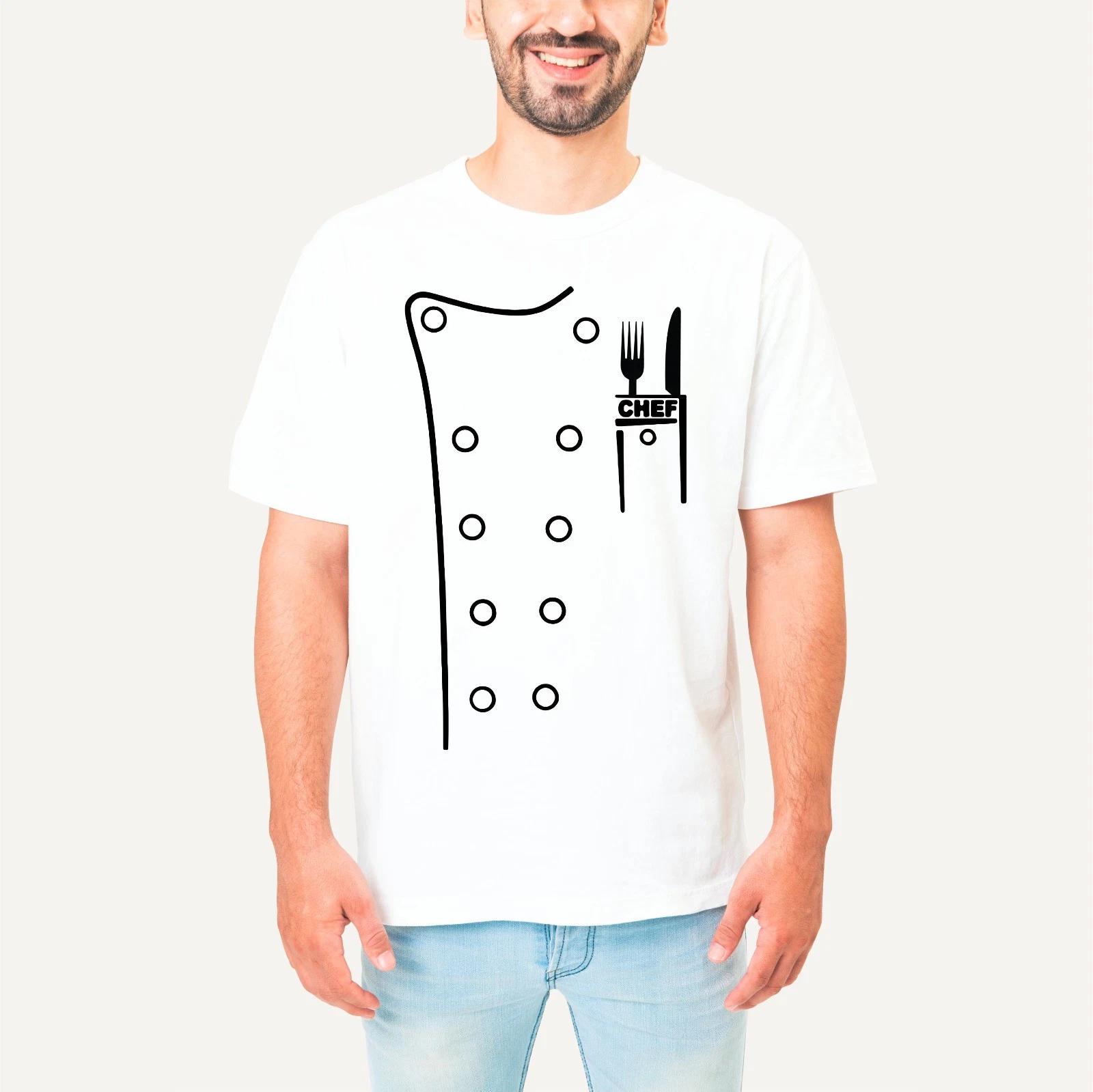 Cheif White Men s Funny Cooking Fift Cook Food Kitchen Costume Gift T-Shirt M