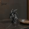 Miniature Dark Fantasy Statue Sheep-Headed Ornament, 3D Printed Gothic Devil Sculpture, with Mini Sculpture Detailed Horn Texture Desktop Statue, for