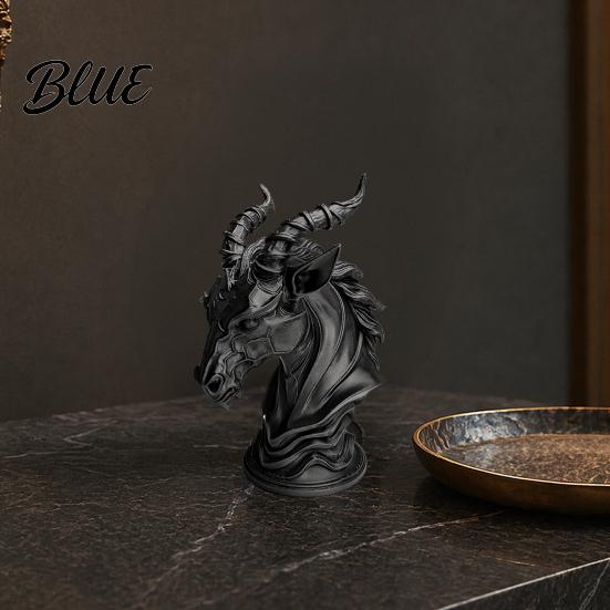Miniature Dark Fantasy Statue Sheep-Headed Ornament, 3D Printed Gothic Devil Sculpture, with Mini Sculpture Detailed Horn Texture Desktop Statue, for