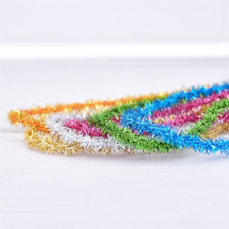 Christmas tree gift packaging beard top ribbon decoration, golden onion wool Christmas latte webbing 10 yards/roll