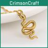 Elegant Gold And Silver Alloy Snake Pendant Necklace For Women Fashion Accessory