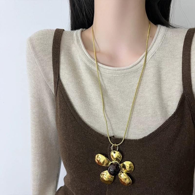 Colier Pandantiv Cruce Metalică Rășină Galbenă Transparentă Stil Retro Lanț Gât Pentru Femei Bărbați Cuplu