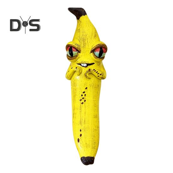 

Банан Маленькое украшение, устойчивое к погодным условиям, 15 см, статуэтка из смолы ручной работы, украшение для дома, лужайки, дома B