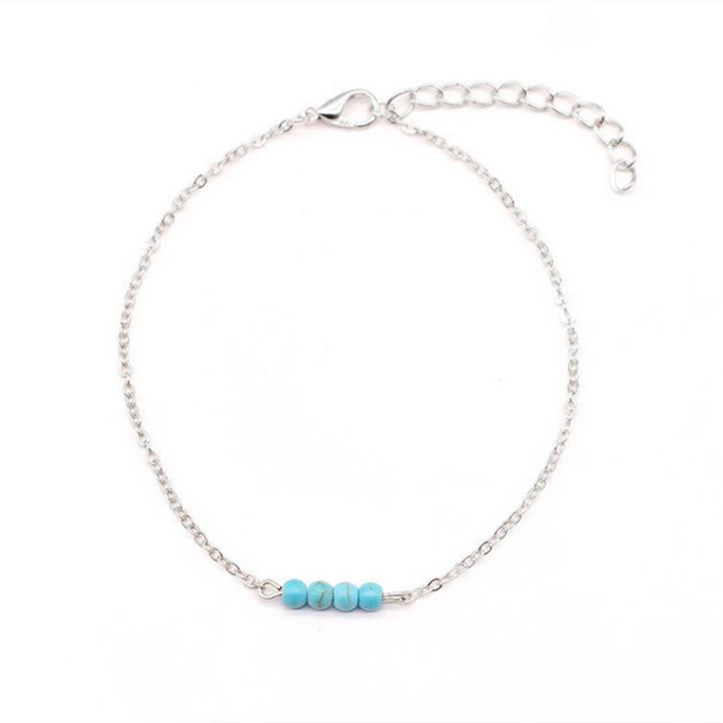 

Europe, America, Bohemian Ladies Fashion Turquoise Bracelet Alloy, Simple Turquoise Bracelet срібний